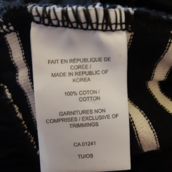 KKAM JUU MOON 23 size medium striped peplum knit and cotton crewneck top - Picture 8 of 10